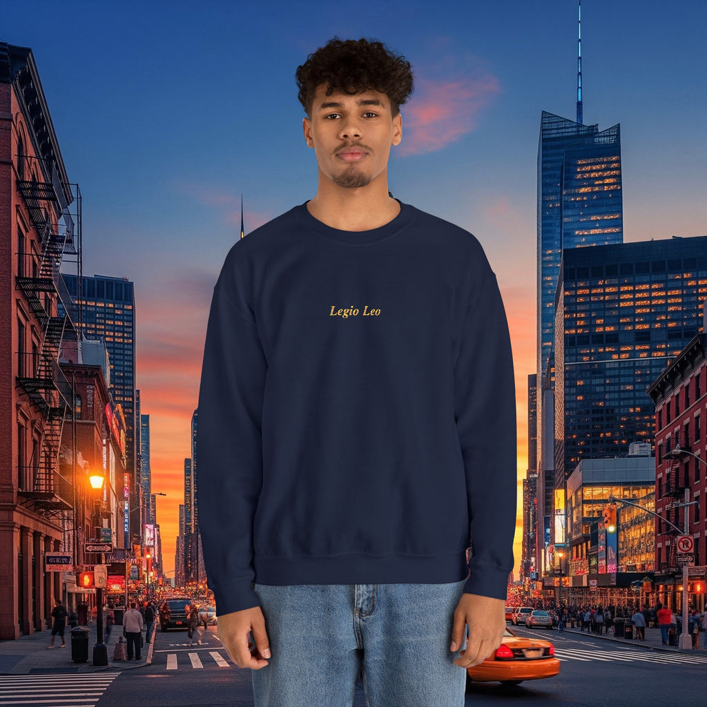 Legio Leo Crewneck Sweatshirt | Legio Leo Design Embroidered