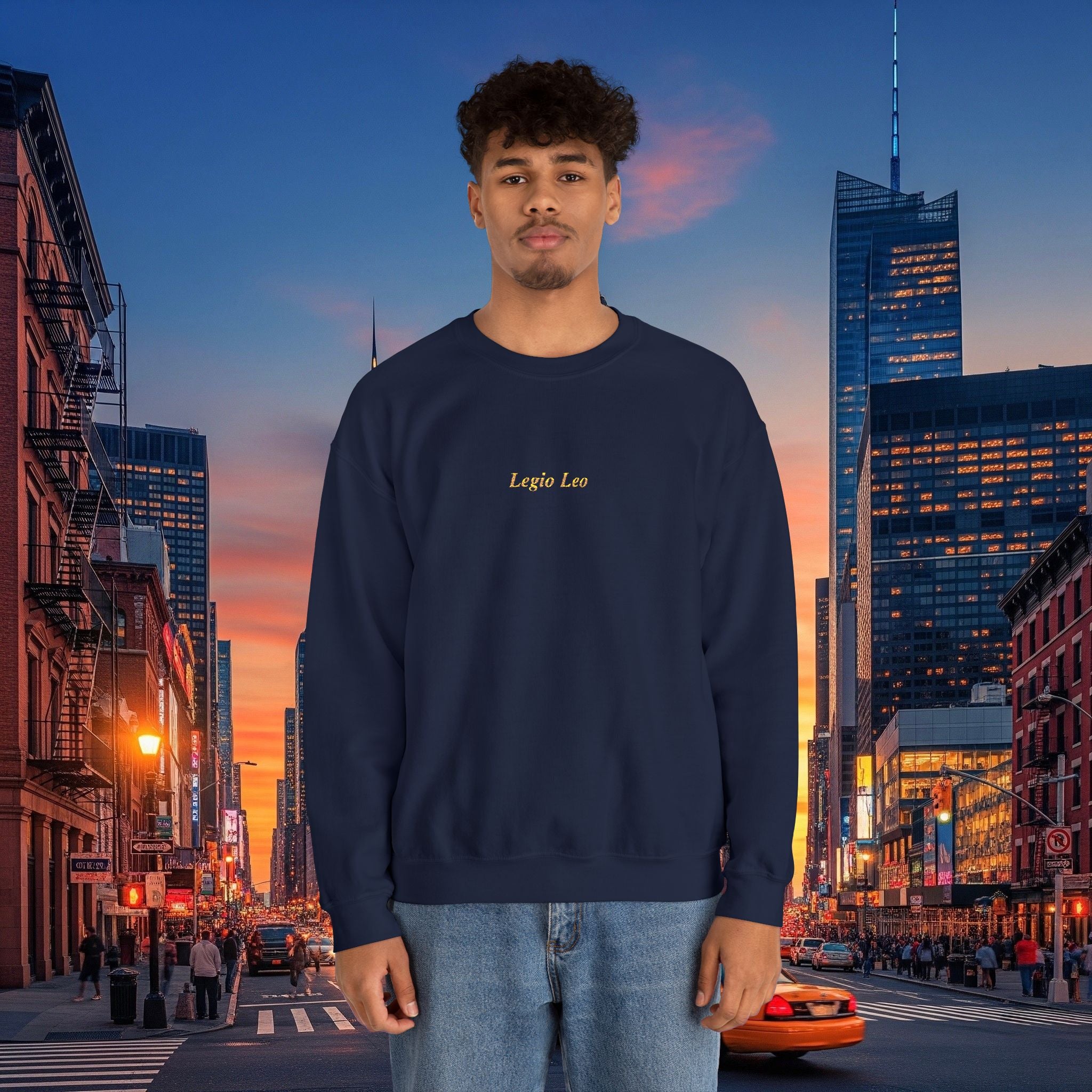 Legio Leo Crewneck Sweatshirt | Legio Leo Design Embroidered
