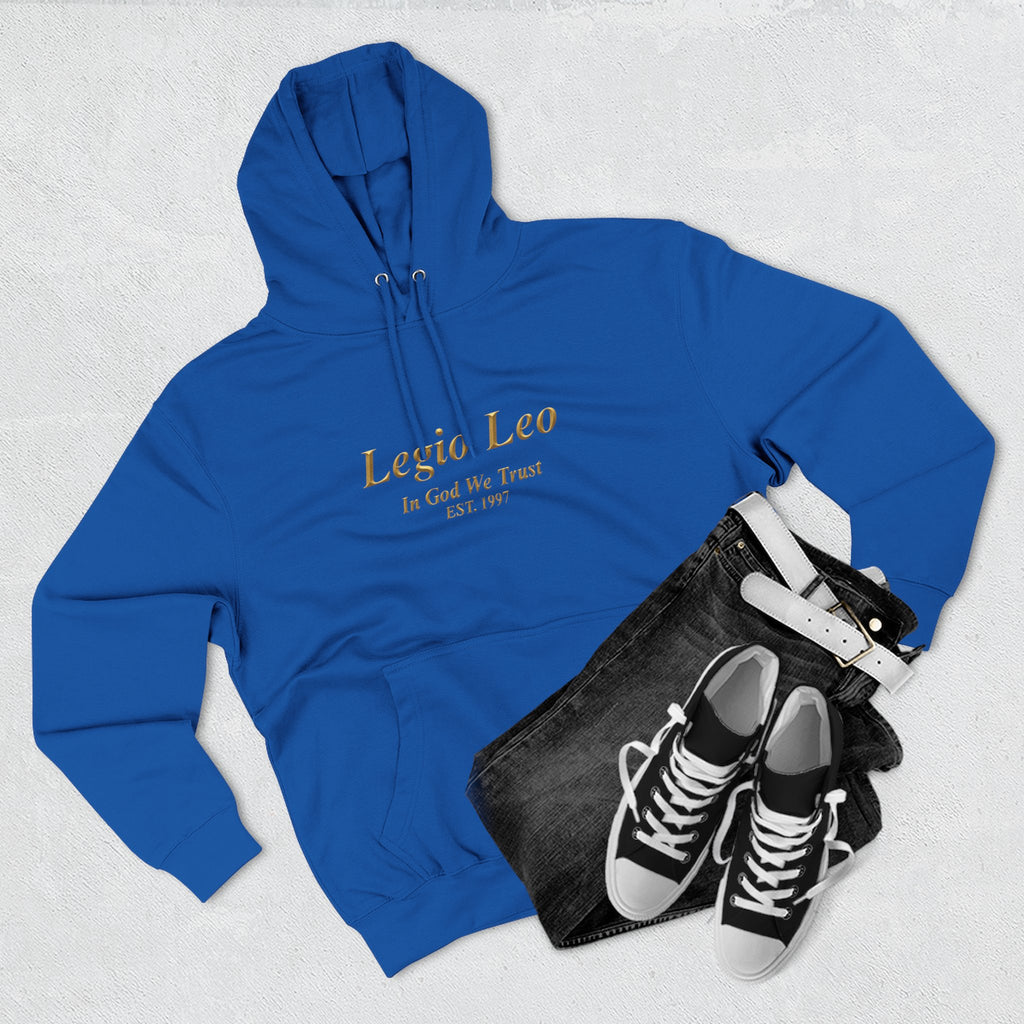 Legio Leo Fleece Hoodie – Minimal Gold Script Pullover