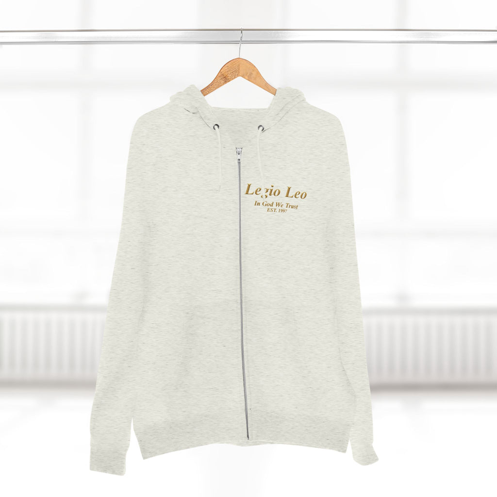 Zip Hoodie — "Legio Leo" Classic Small Chest Logo Zip-Up