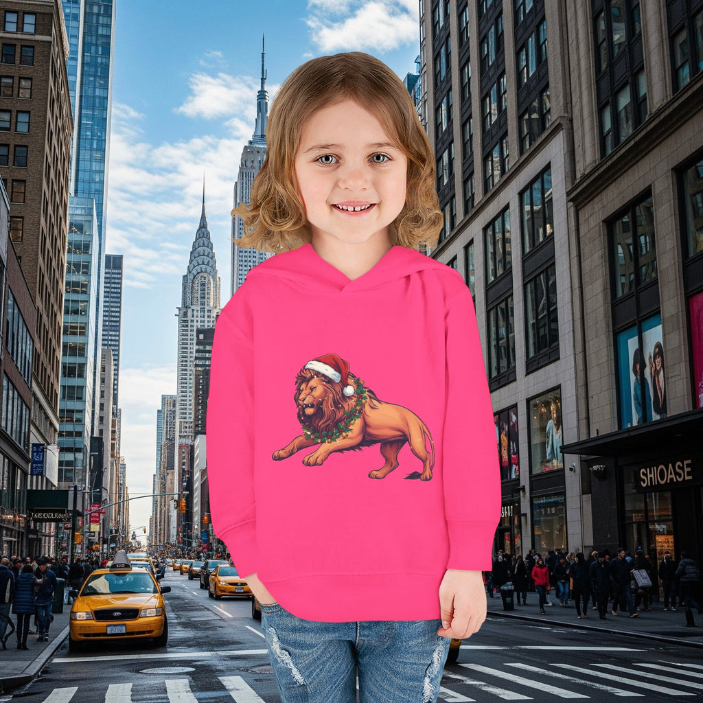 Christmas Legio Leo’s Toddler Pullover Fleece Hoodie (Grown Lion)