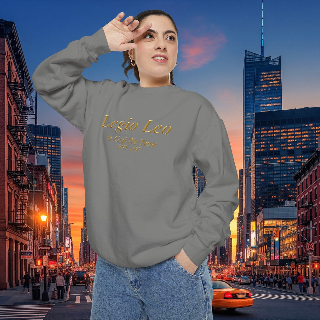 Legio Leo Sweatshirt – Minimal Gold Script Brothers 4 Life  Crewneck