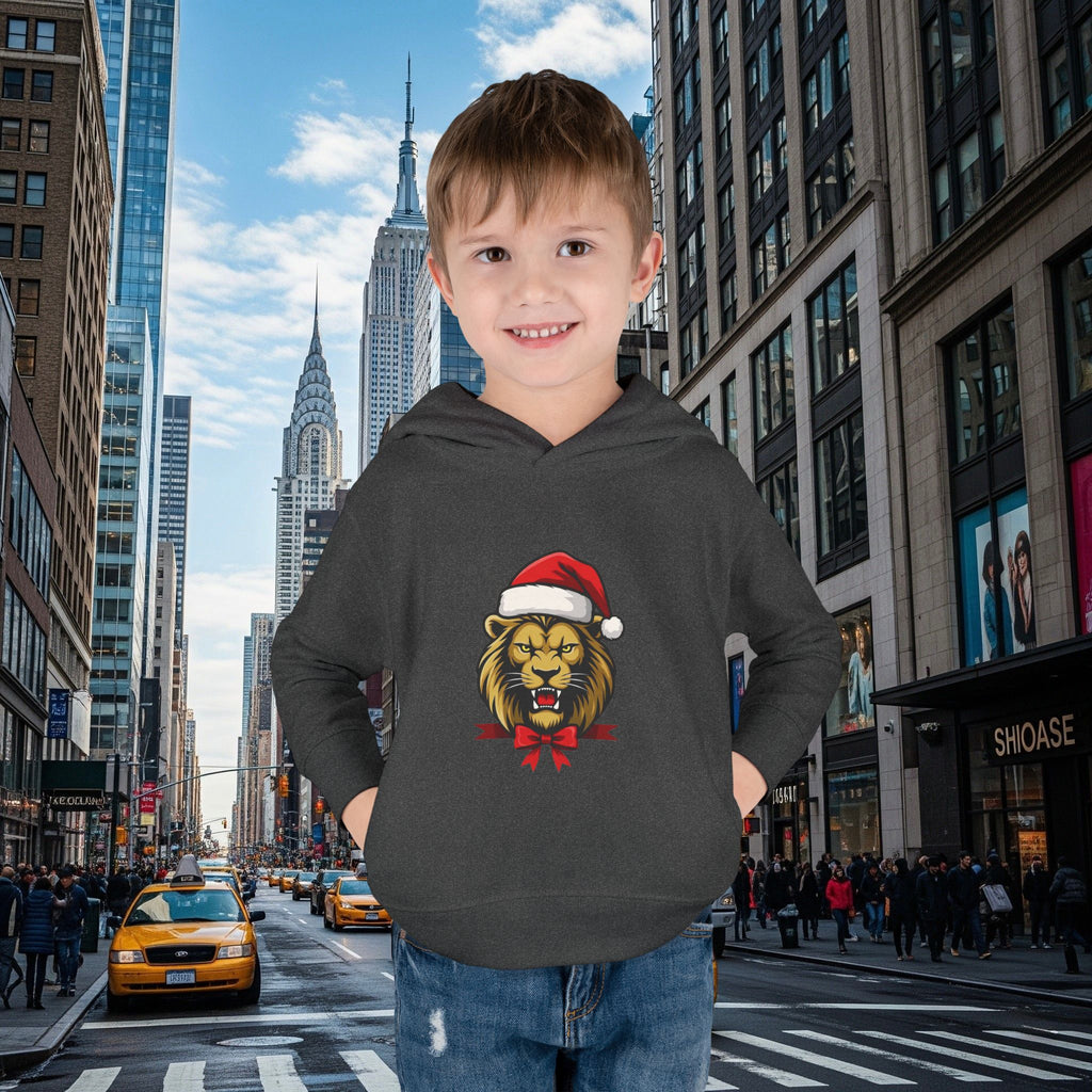 Christmas Legio Leo’s Toddler Pullover Fleece Hoodie (Grown Lion)