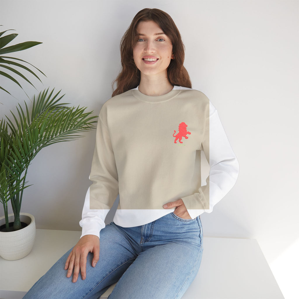 Legio Leo by DZ Royal Crewneck Sweatshirt | Mighty Lion Embroidered