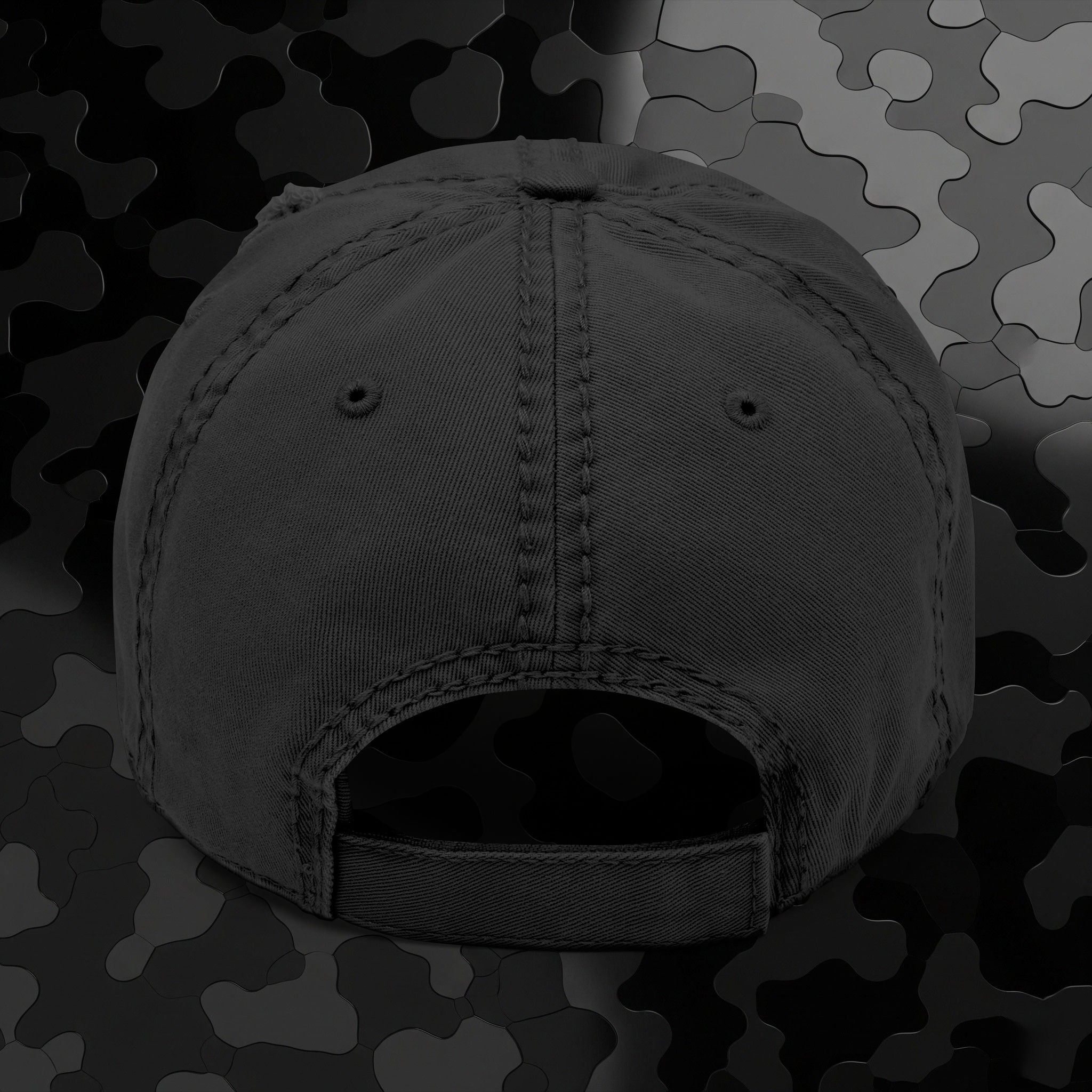 Embroidered Lion Dad Hat — Vintage Washed Baseball Cap