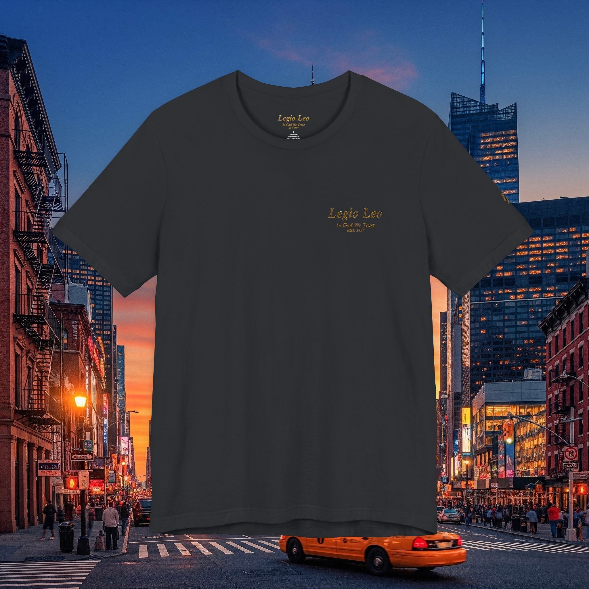 Legio Leo Tee — Embroidered (In God We Trust) Short Sleeve T-Shirt
