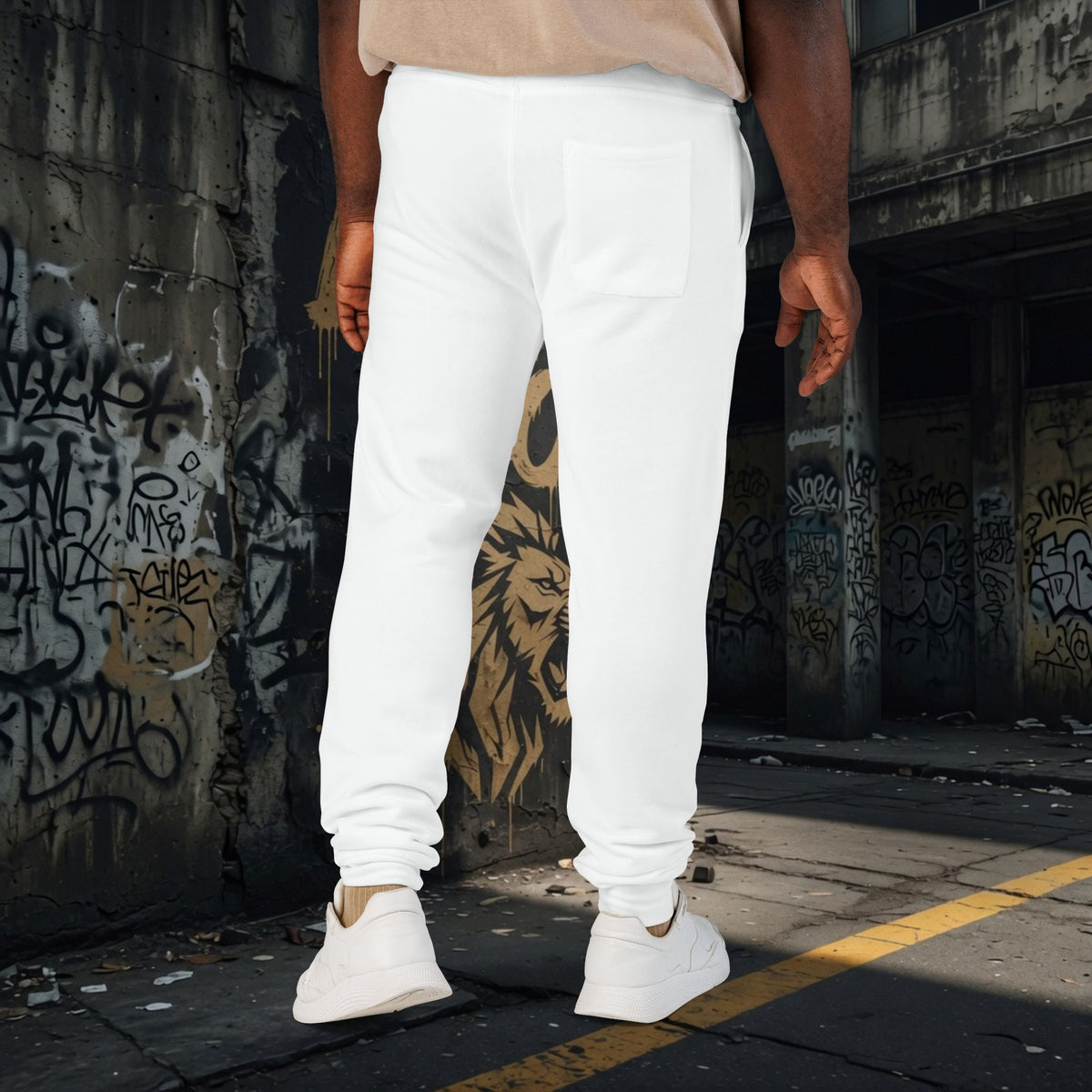Legio Leo Embroidered Streetwear Fleece Sweatpants