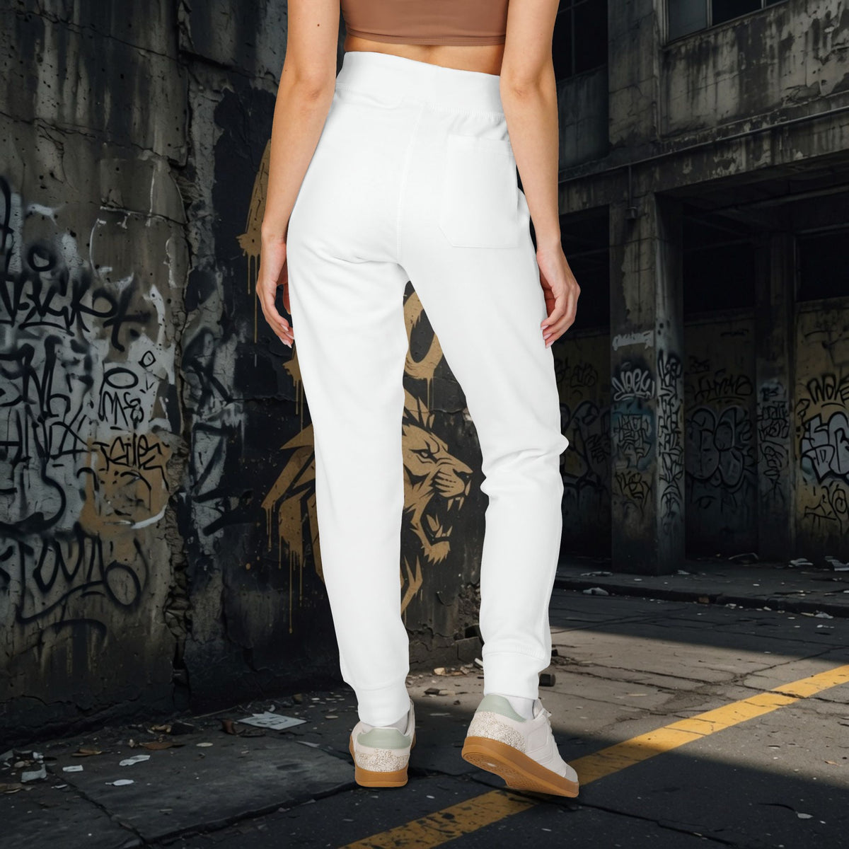 Legio Leo Embroidered Streetwear Fleece Sweatpants