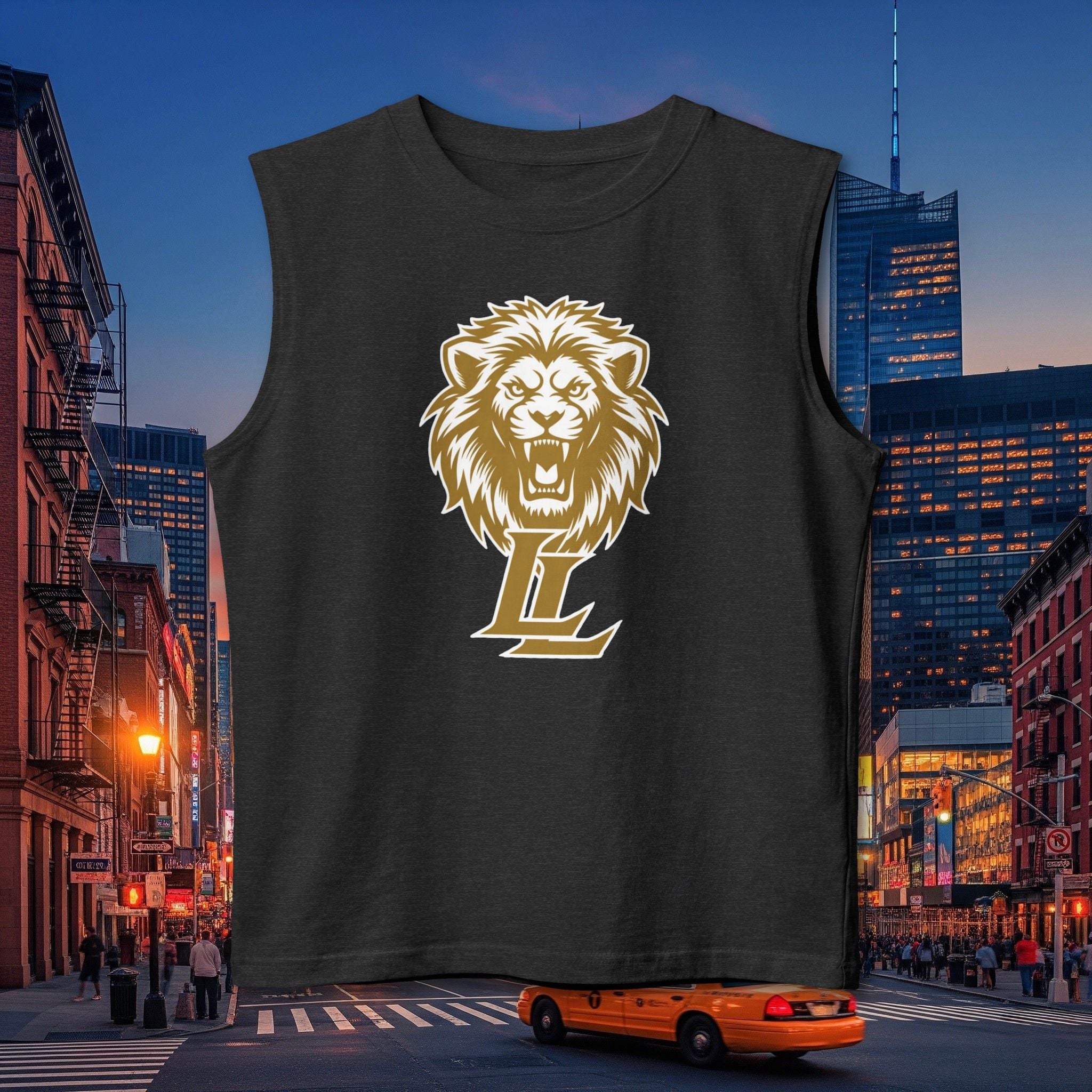 Lion Crest Muscle Tank — Athletic Sleeveless Tee