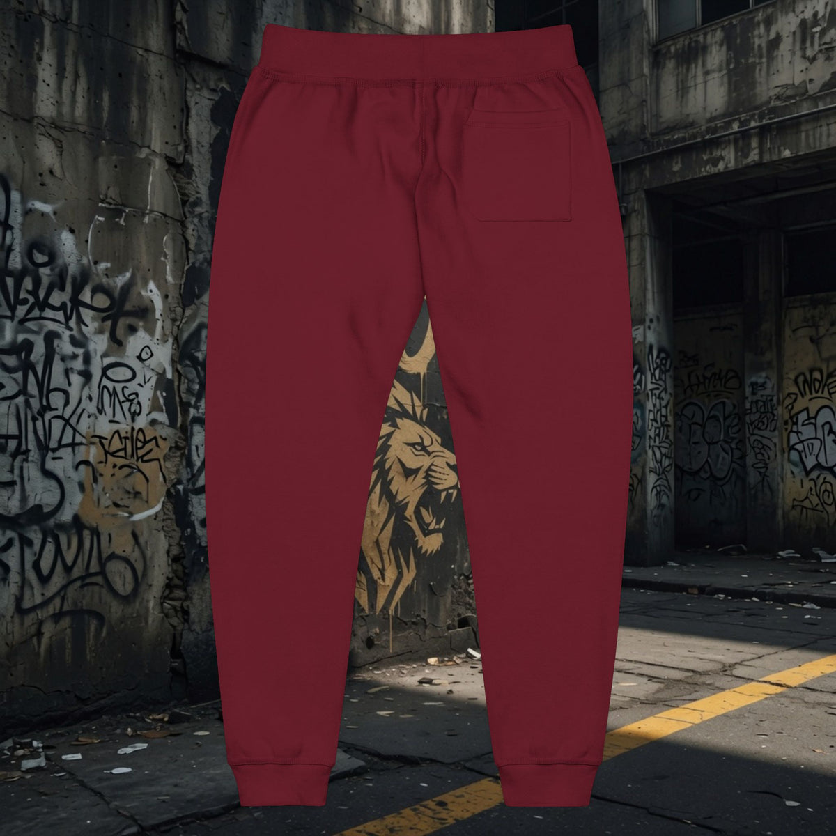 Legio Leo Embroidered Streetwear Fleece Sweatpants