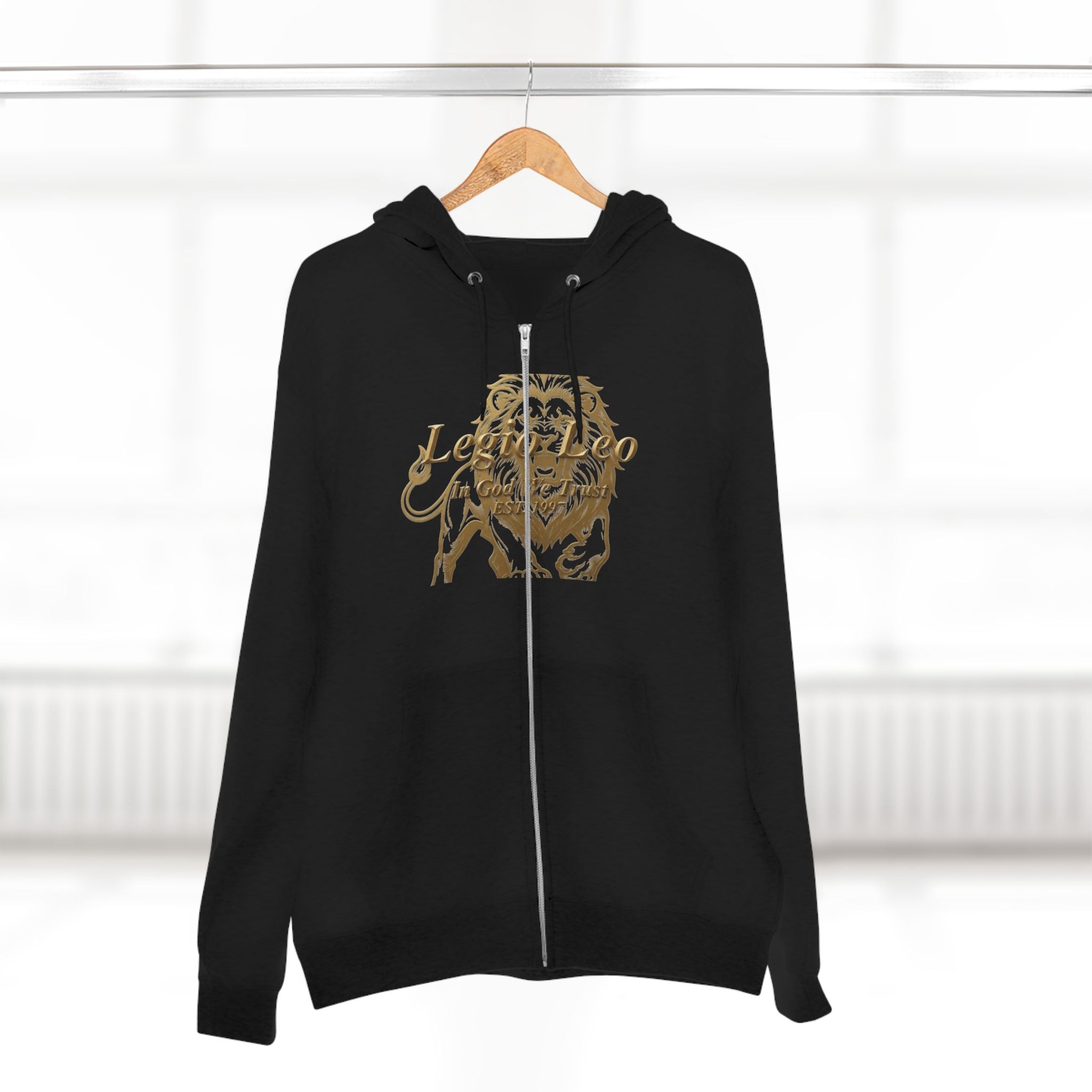 Legio Leo Warrior Zip Hoodie — "Fierce" Definition Streetwear