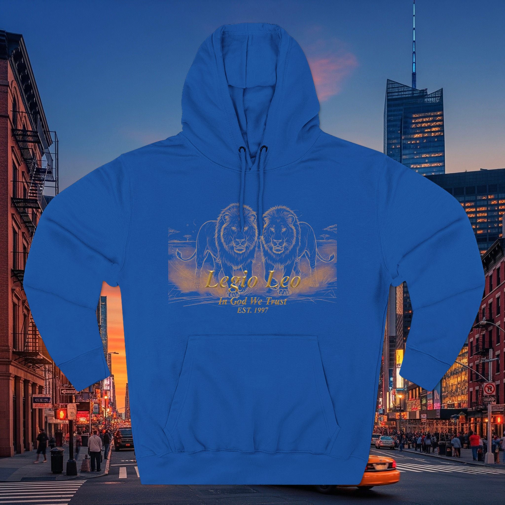 Legio Leo Fleece Hoodie – Minimal Gold Script Brothers 4 Life Pullover