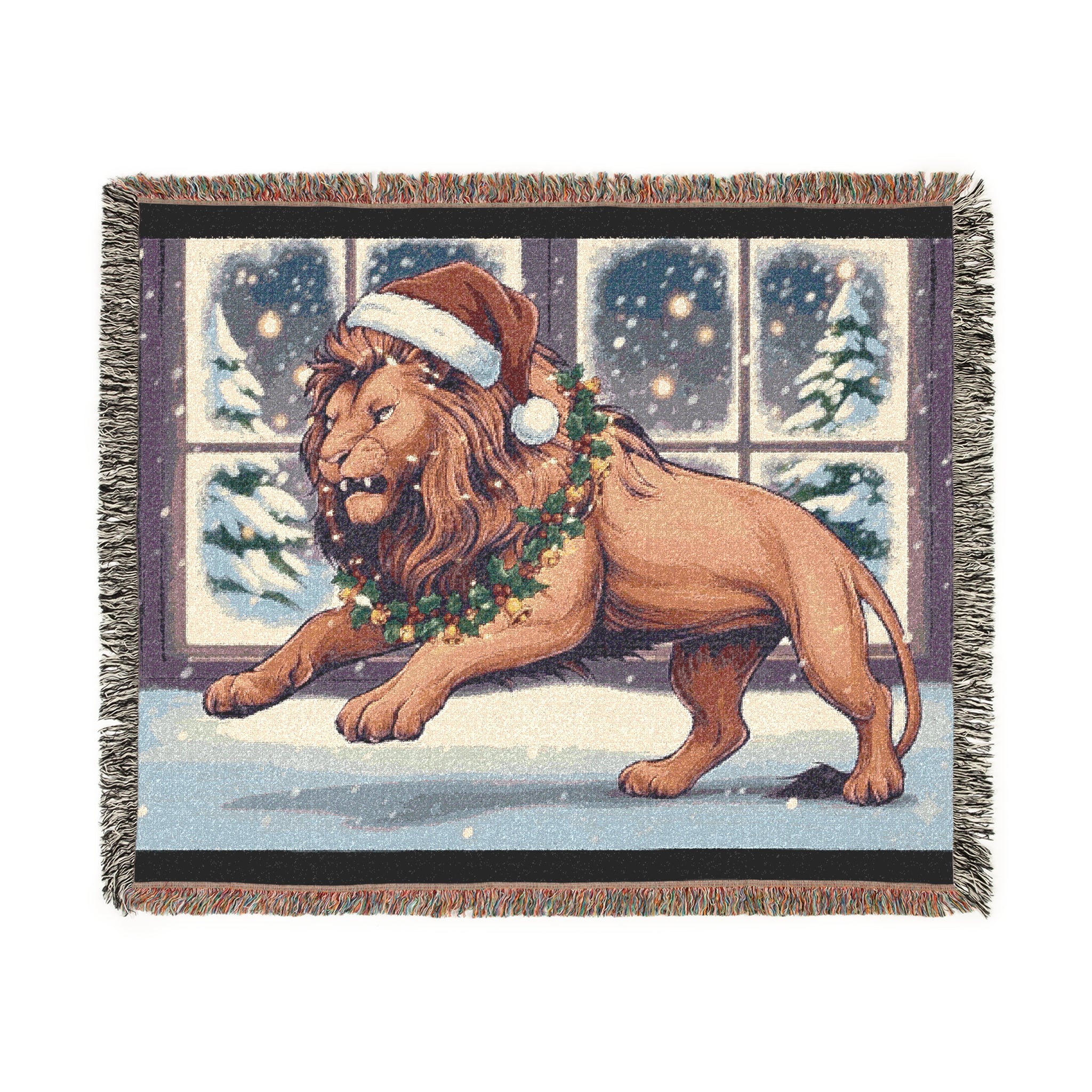 Festive Legio Leo by DZ Royal Woven Blanket for Cozy Winter Nights