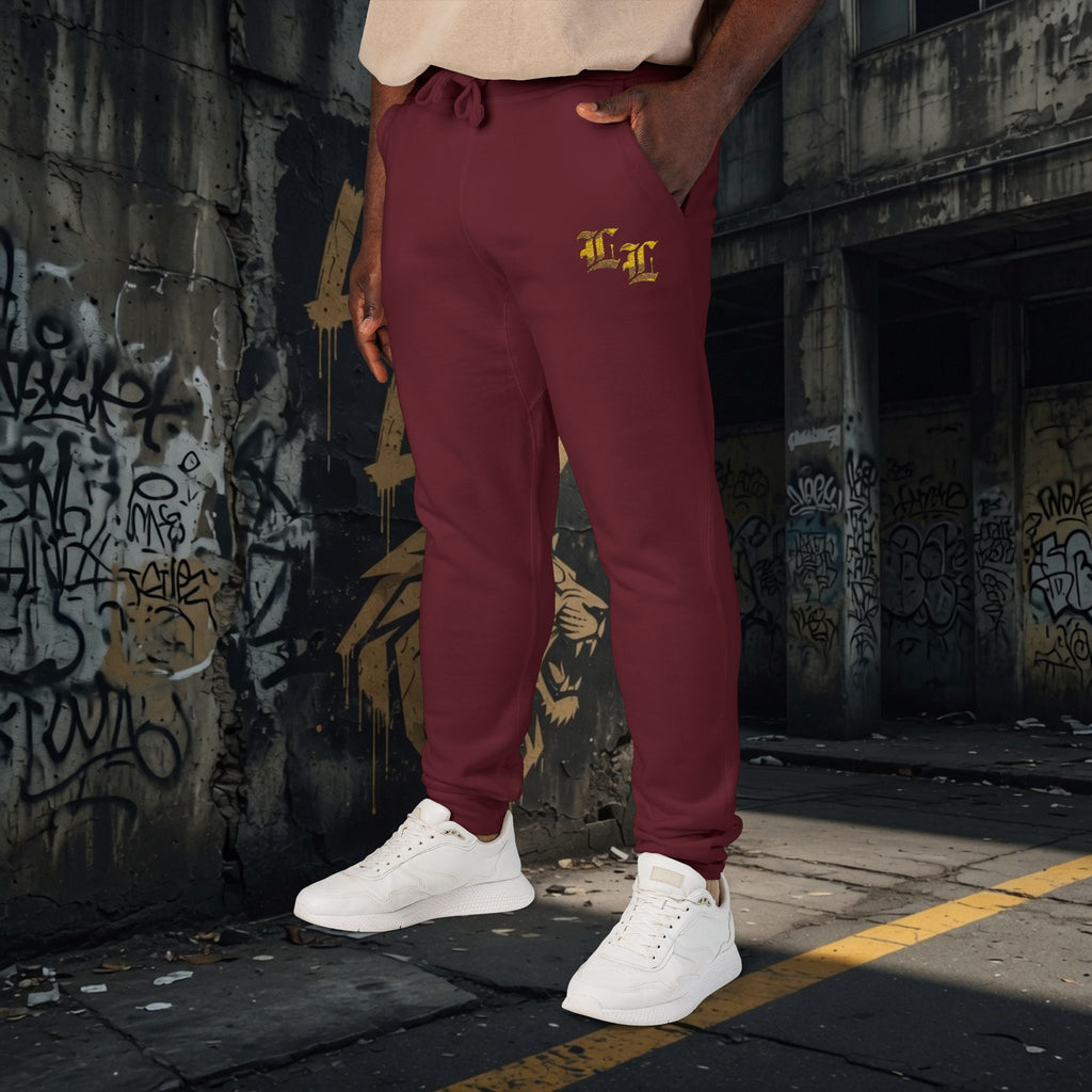 Legio Leo Embroidered Streetwear Fleece Sweatpants