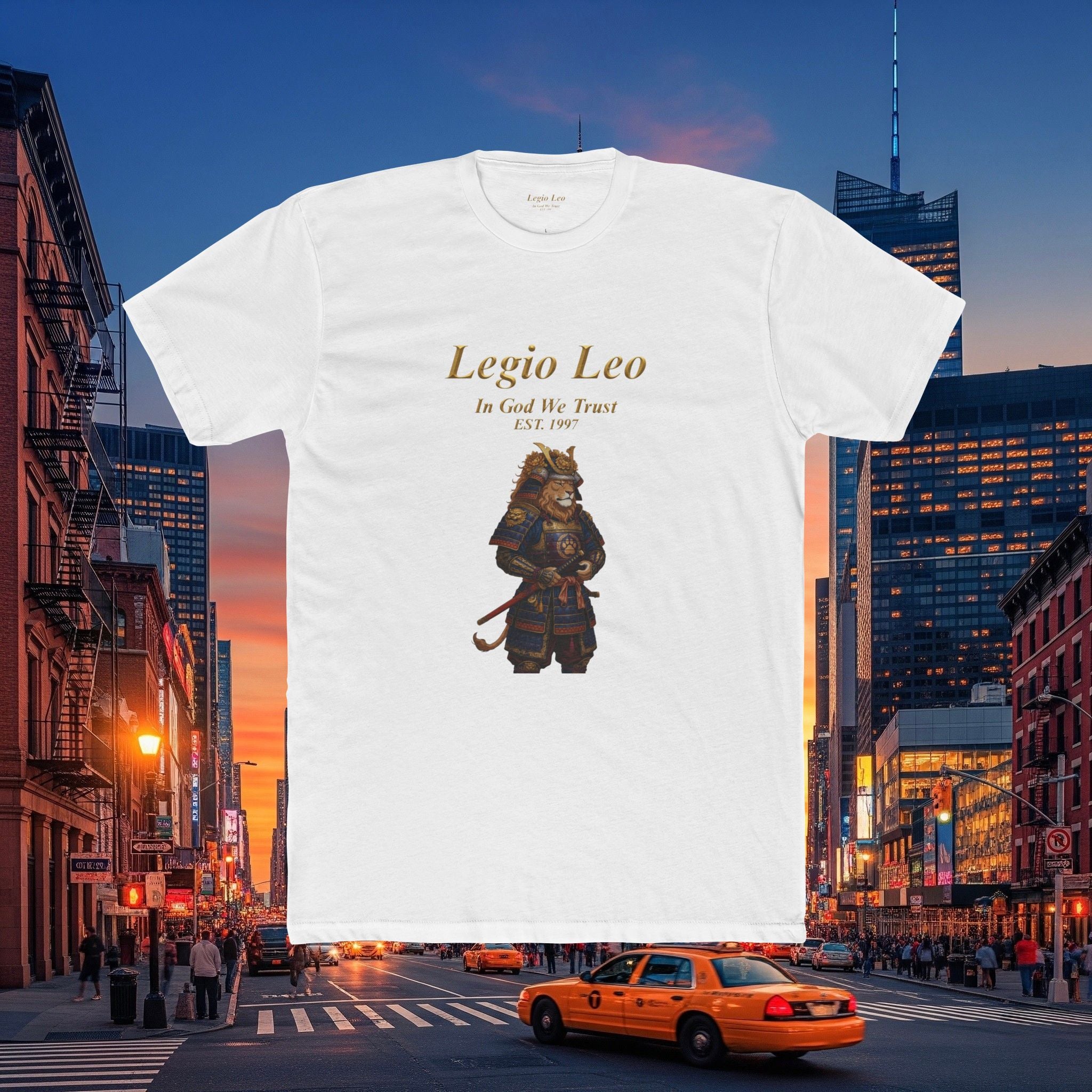 Legio Leo Warrior Cotton Crew Tee | Samurai Warrior Inspired Design