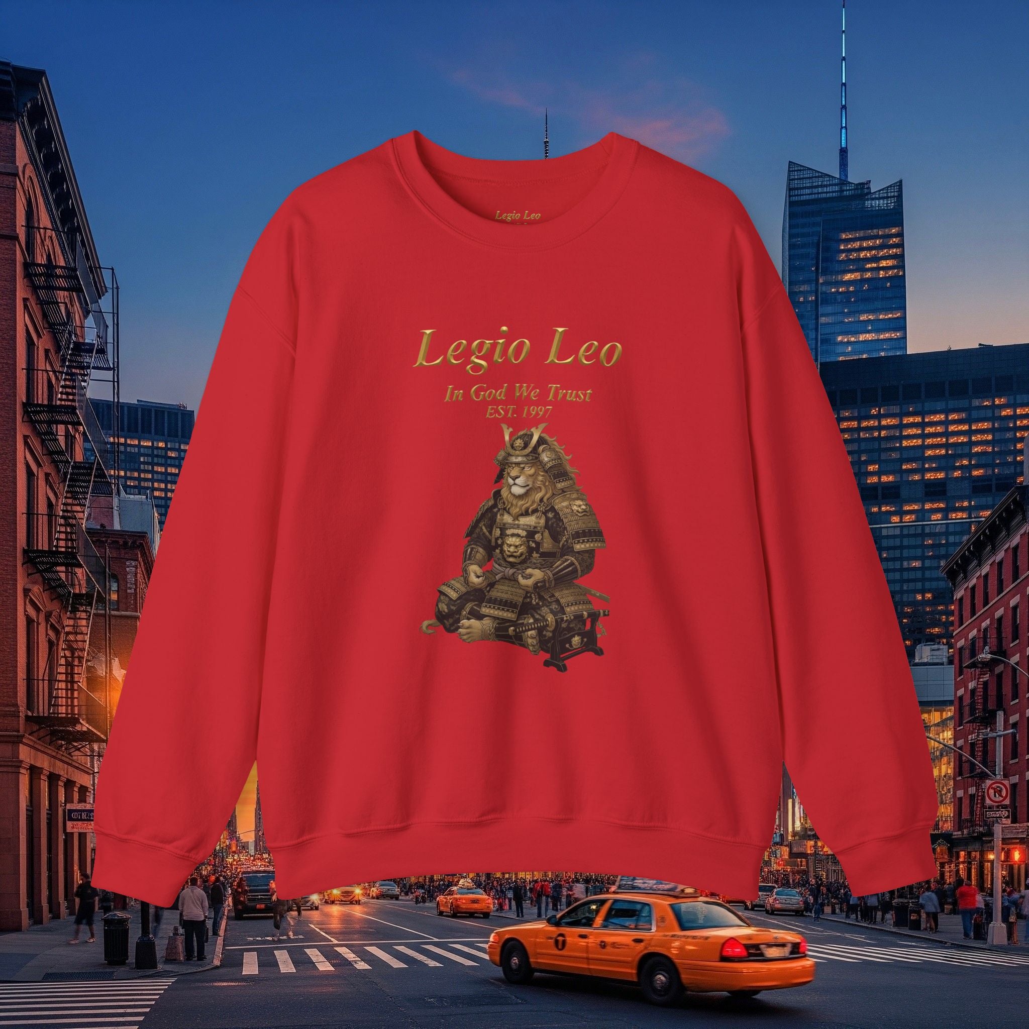 Legio Leo Cozy Crewneck Sweatshirt | Peaceful Samurai Warrior