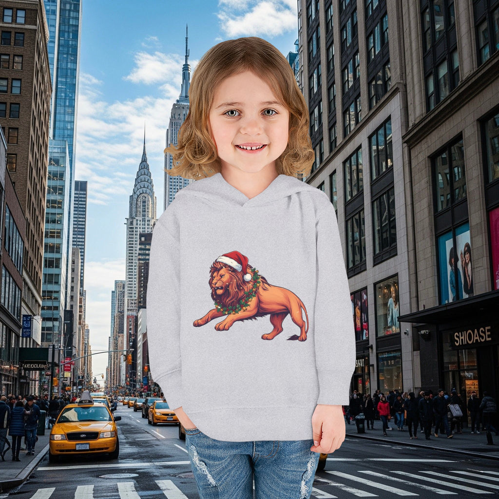 Christmas Legio Leo’s Toddler Pullover Fleece Hoodie (Grown Lion)