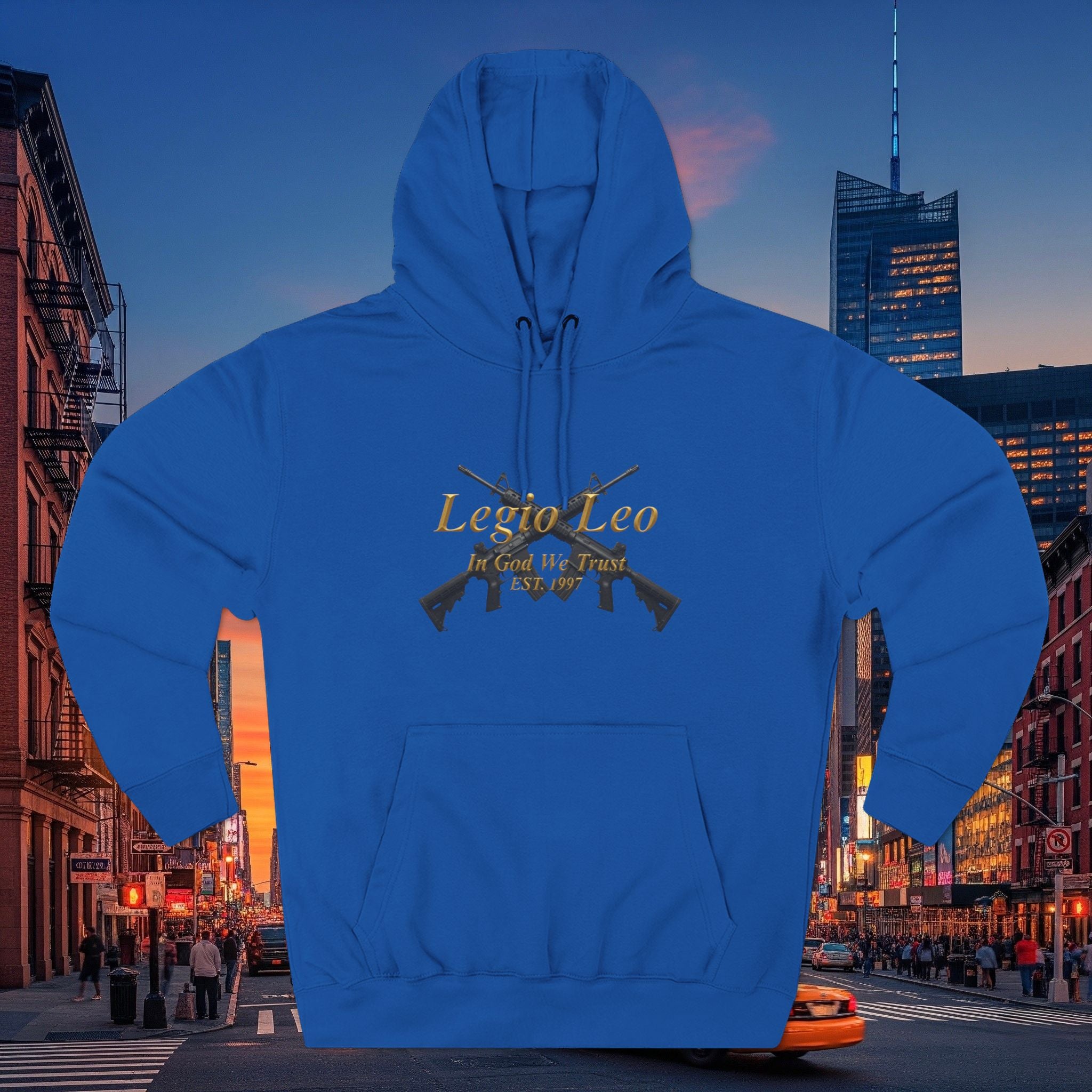 Legio Leo Warrior Fleece Hoodie – Minimal Gold Script Pullover
