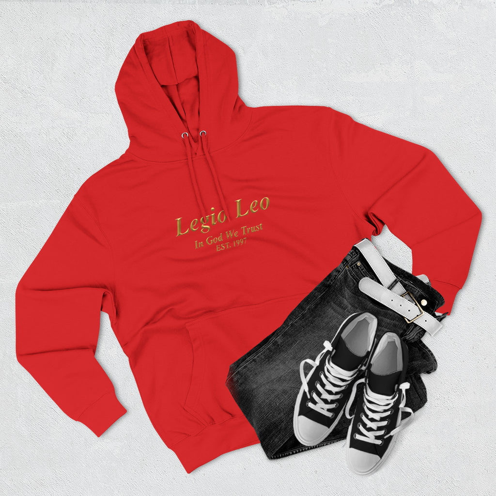 Legio Leo Fleece Hoodie – Minimal Gold Script Pullover
