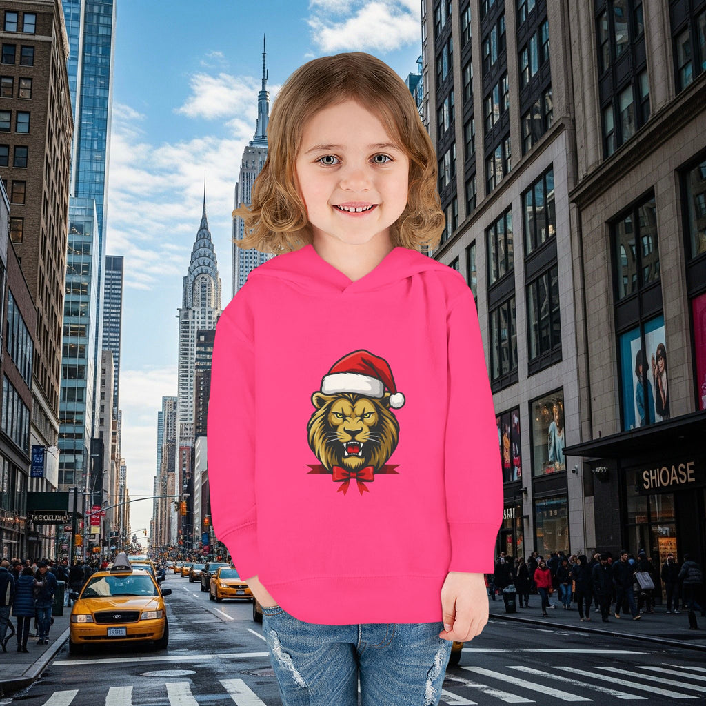 Christmas Legio Leo’s Toddler Pullover Fleece Hoodie (Grown Lion)