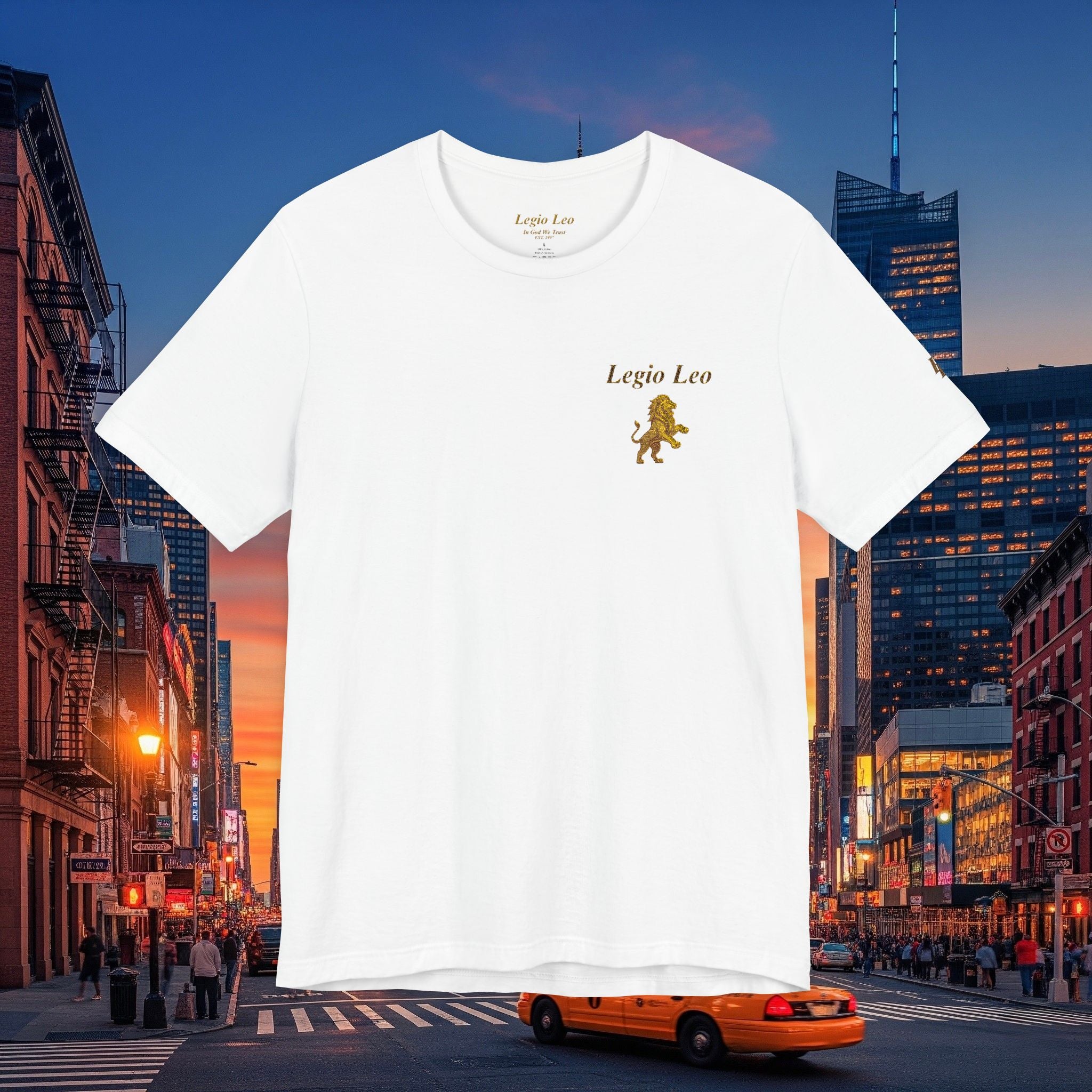 Legio Leo — Legio Leo & Golden Lion Embroidered Short Sleeve T-Shirt