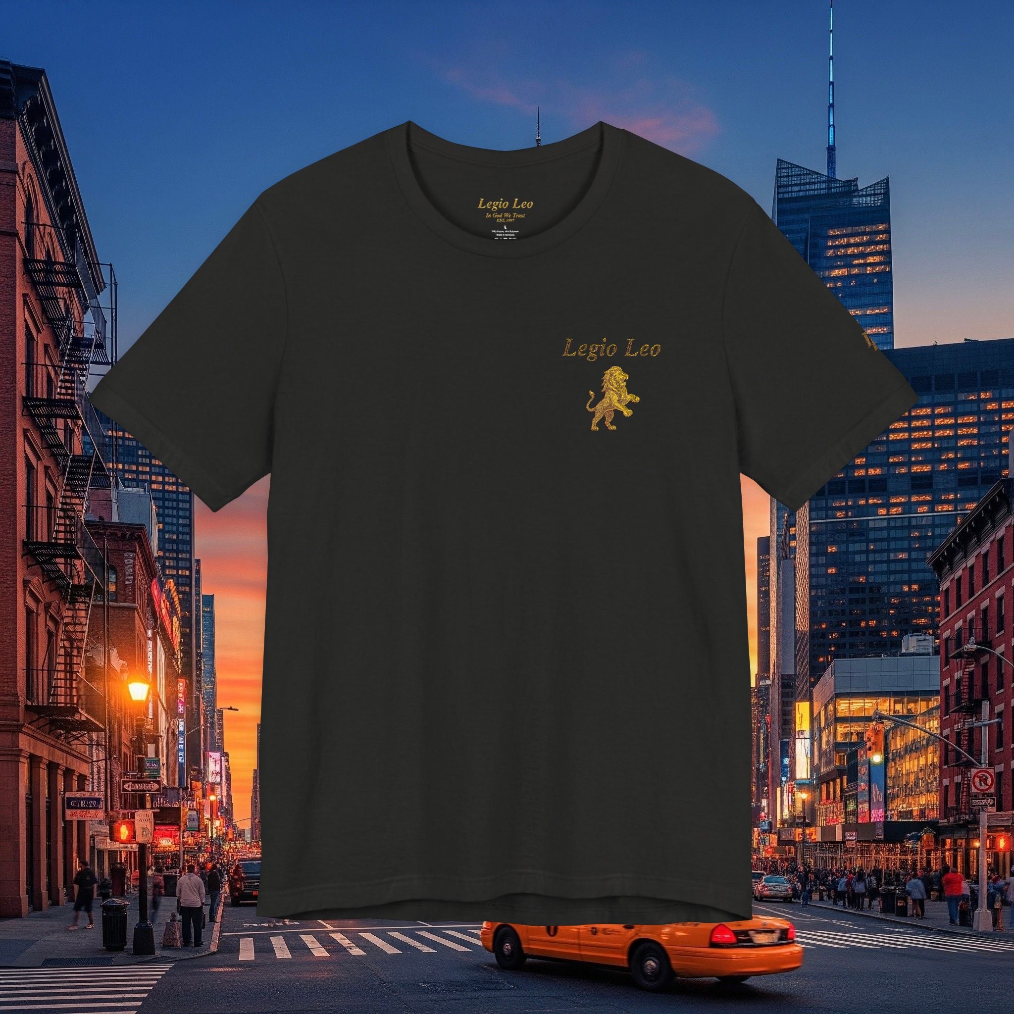 Legio Leo — Legio Leo & Golden Lion Embroidered Short Sleeve T-Shirt