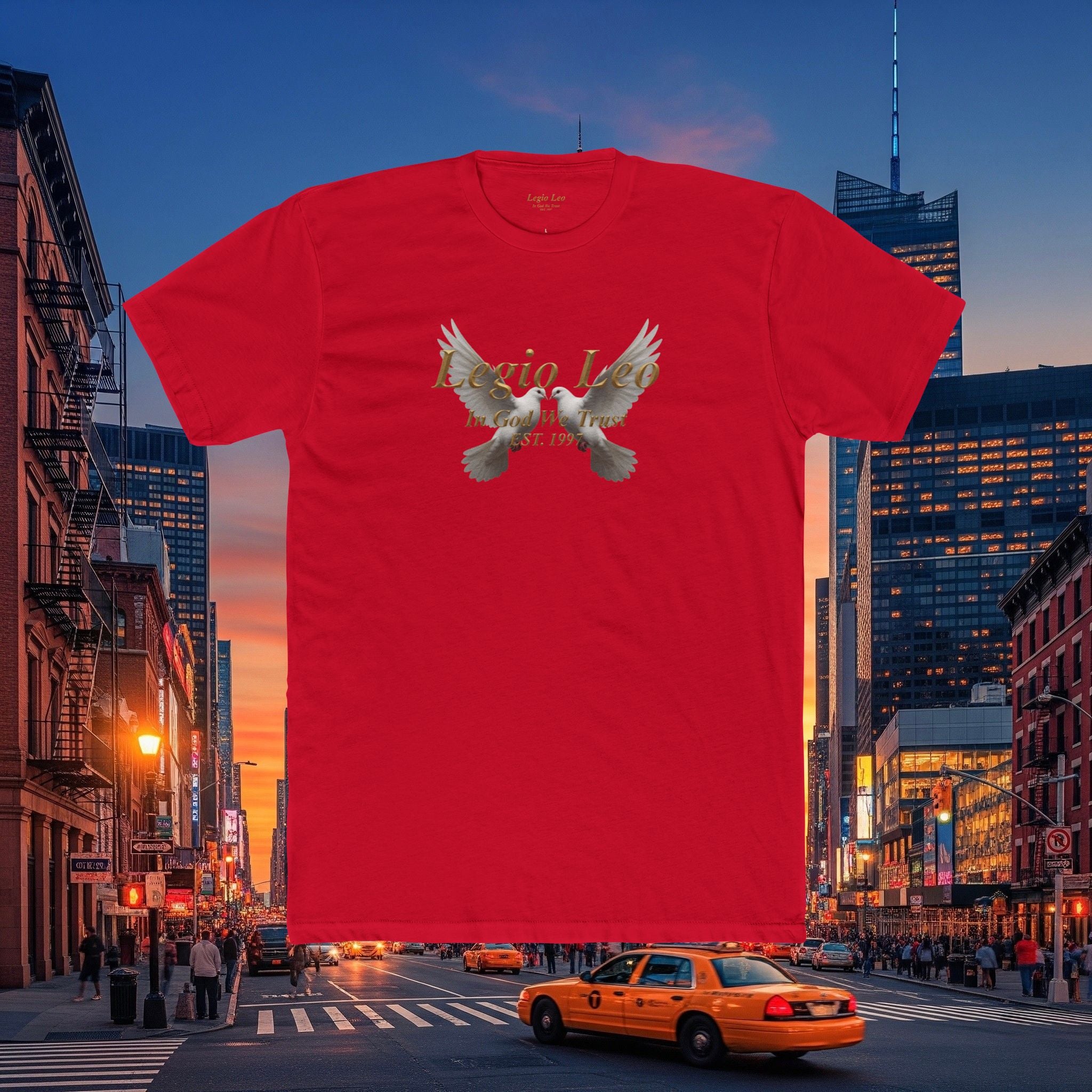 Crew Tee — 'Peaceful' Dove Graphic Cotton T‑Shirt