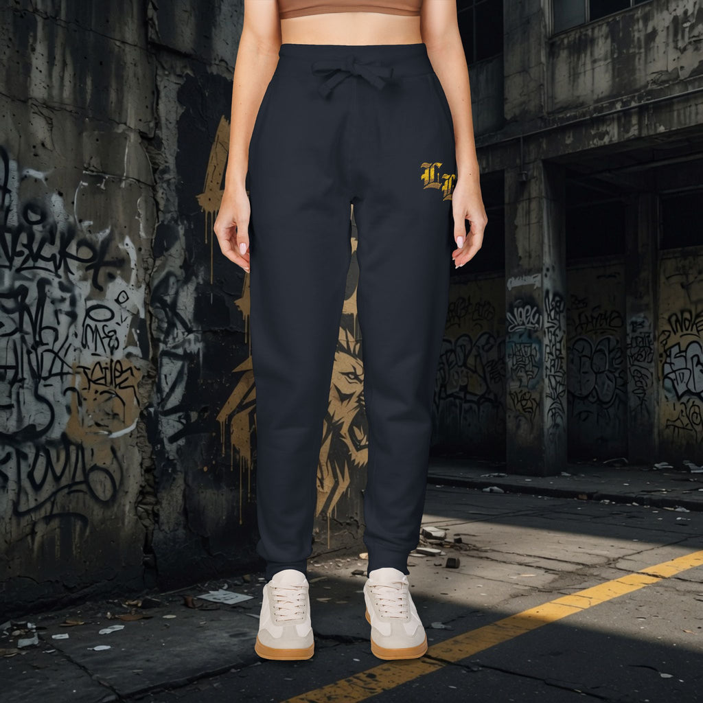 Legio Leo Embroidered Streetwear Fleece Sweatpants