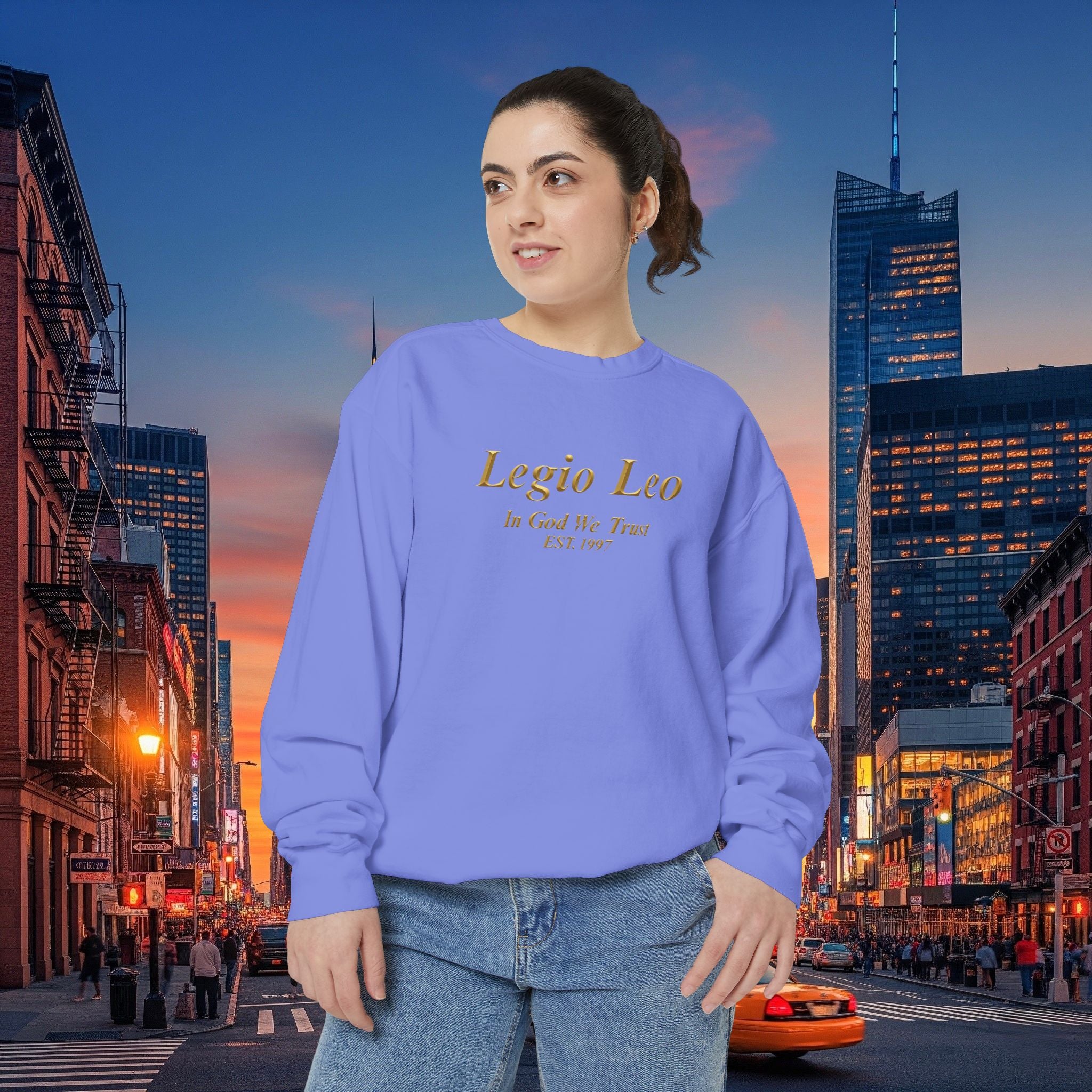 Legio Leo Sweatshirt – Minimal Gold Script Brothers 4 Life  Crewneck