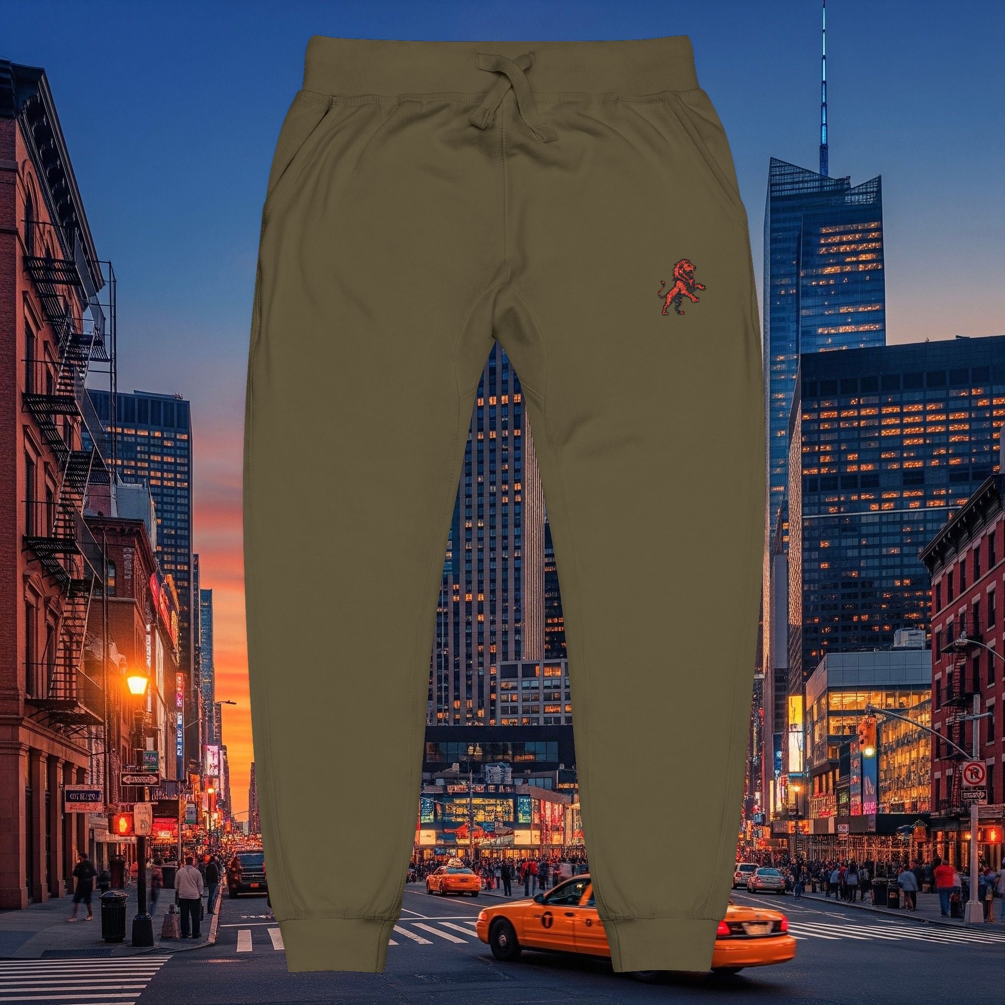 Embroidered Legio Leo Sweatpants — Classic Design Cozy Fleece Joggers