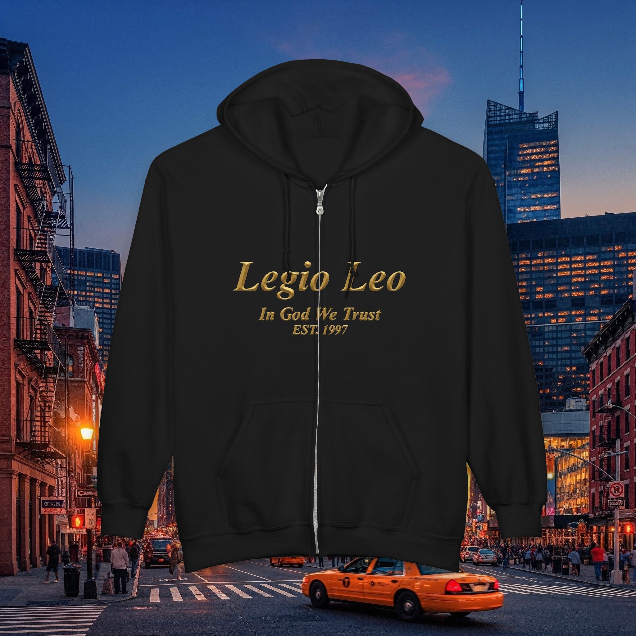 Legio Leo Zip Hoodie — Warrior Full-Zip Sweatshirt