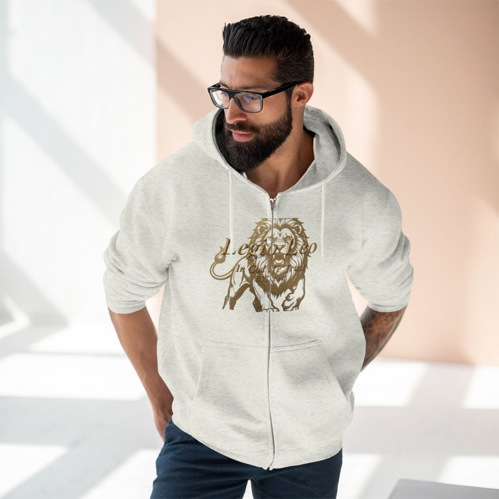 Legio Leo Warrior Zip Hoodie — "Fierce" Definition Streetwear