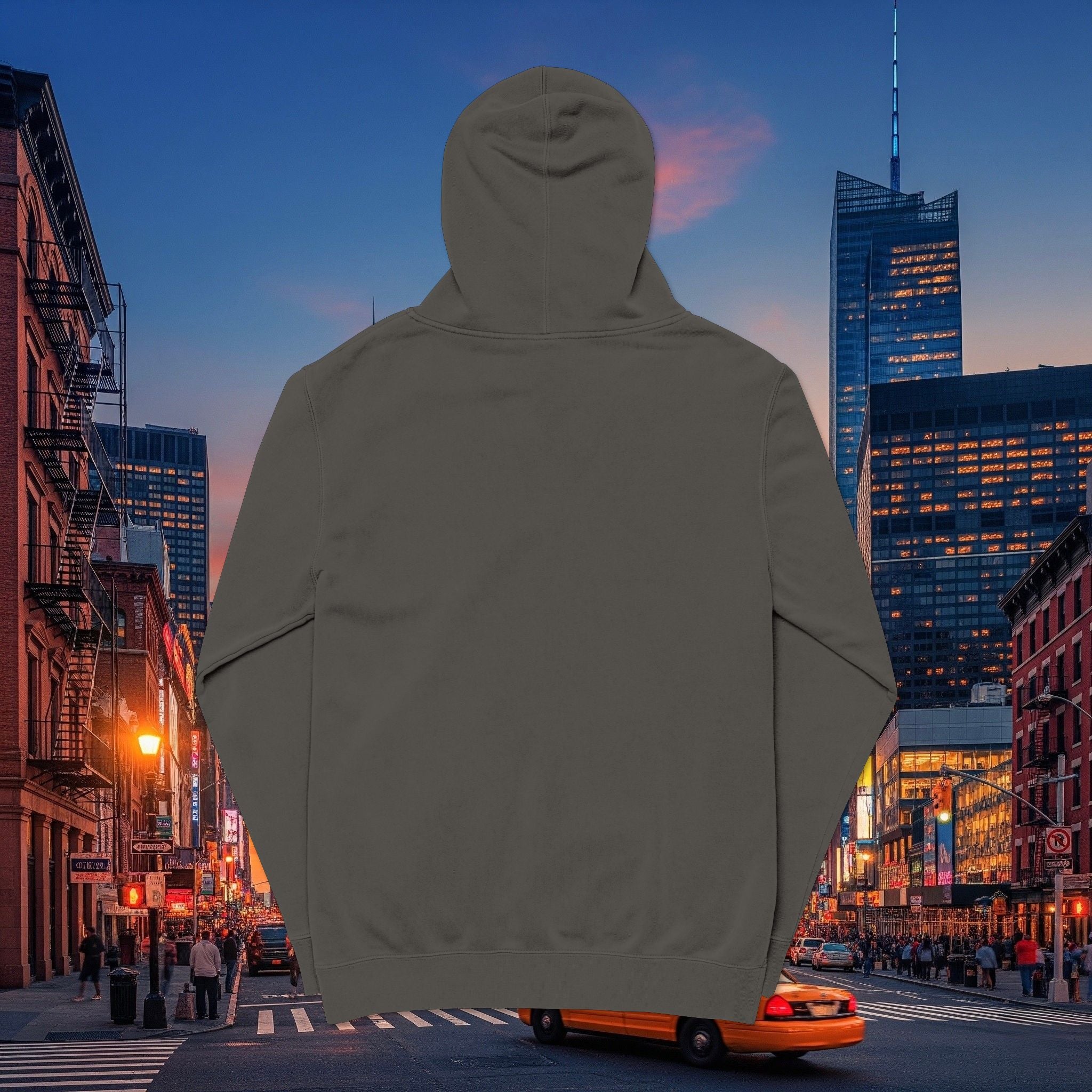 Minimal Olive Pigment-Dyed Hoodie — Subtle Script "Legio Leo" Design