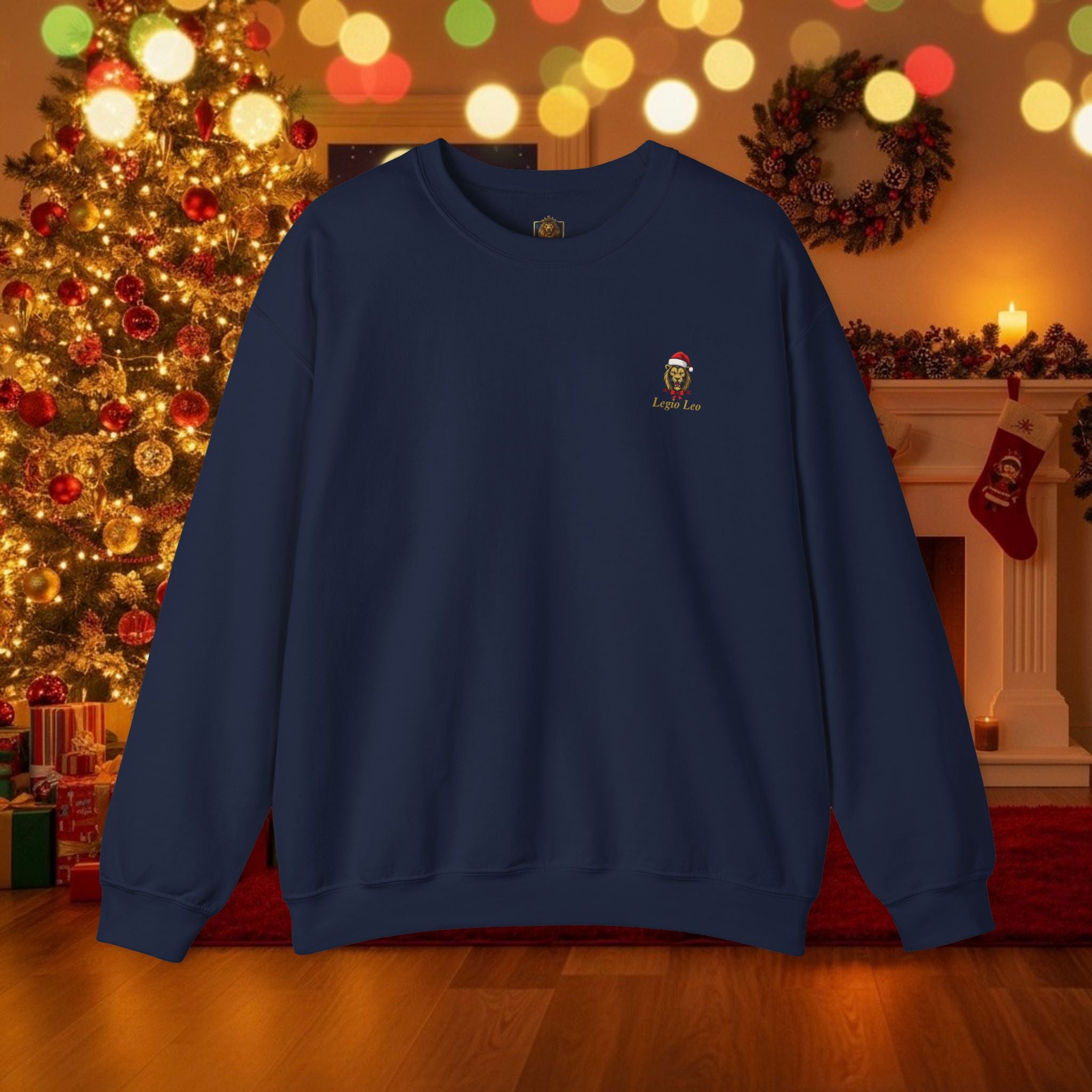 Christmas Holiday Legio Leo by DZ Royal Cozy Unisex Crewneck Sweatshirt for