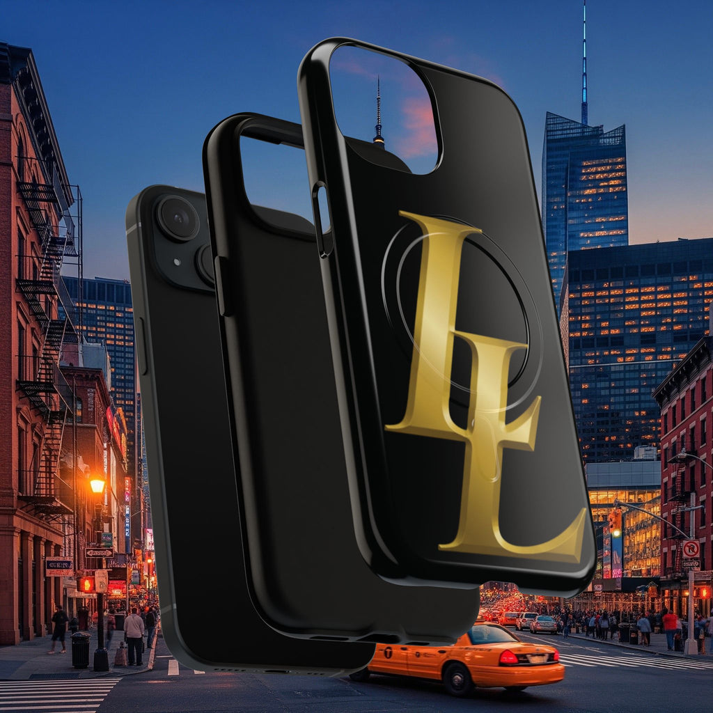 Stylish Tough Magnetic Phone Case | Overlapping L’s Design